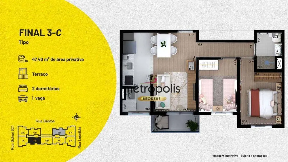 Apartamento, 2 quartos, 47 m² - Foto 7