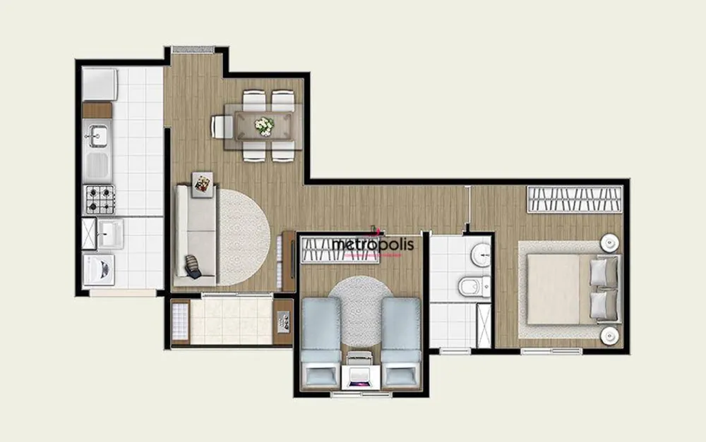 Apartamento, 2 quartos, 46 m² - Foto 5