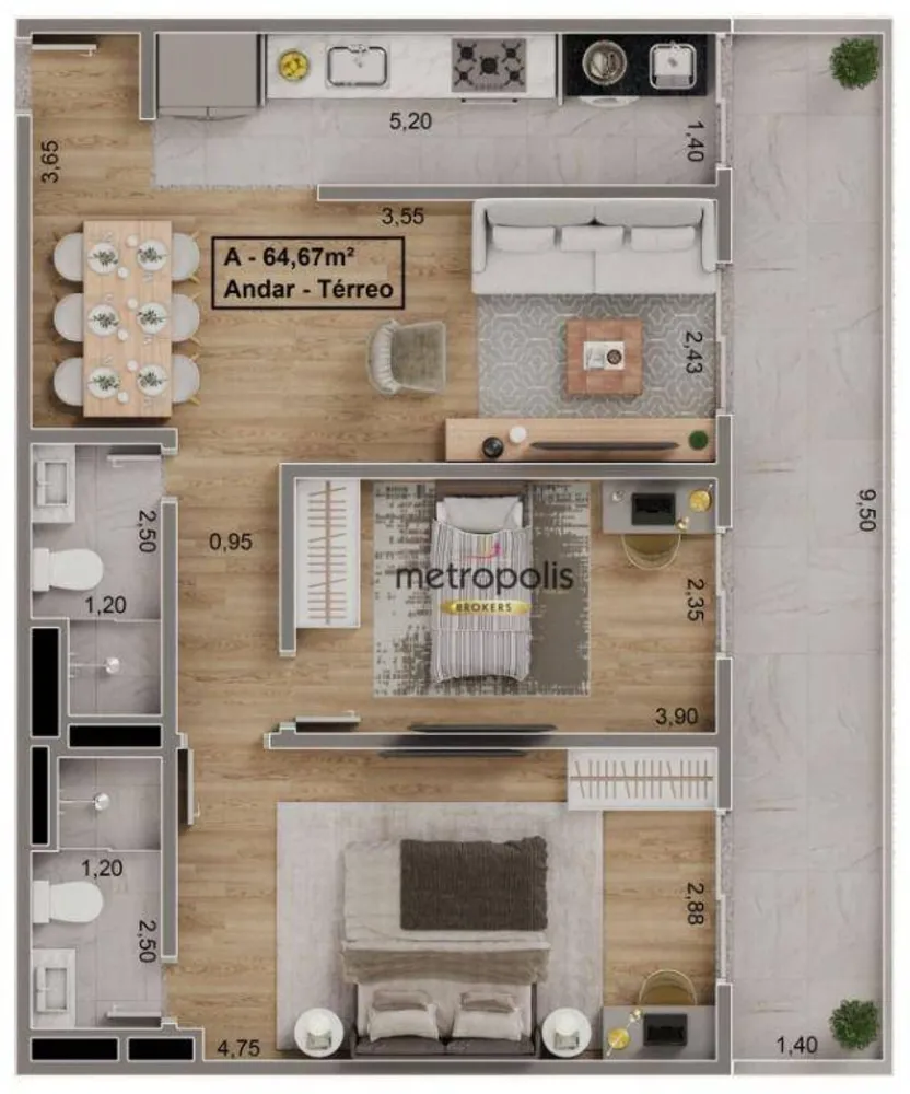 Apartamento, 2 quartos, 64 m² - Foto 10