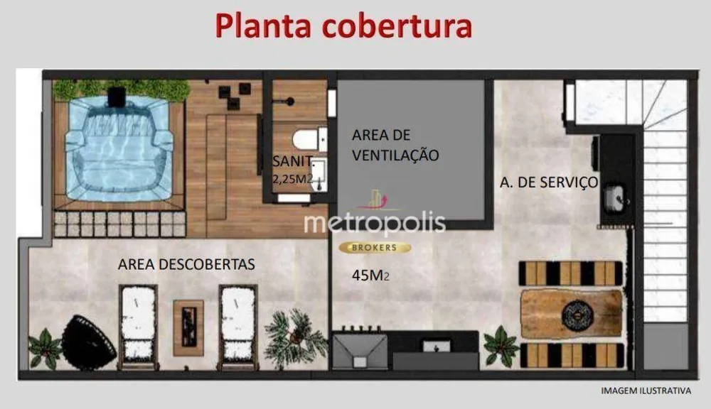 Cobertura, 2 quartos, 84 m² - Foto 1