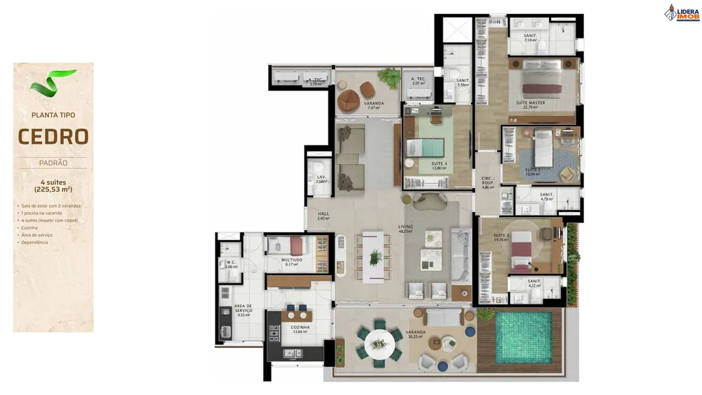 Apartamento, 4 quartos, 225 m² - Foto 14