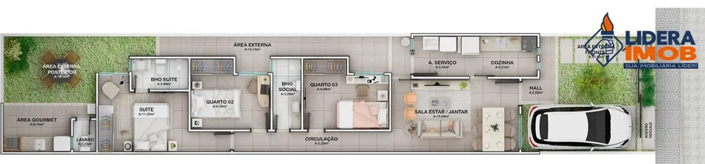 Casa, 3 quartos, 135 m² - Foto 4