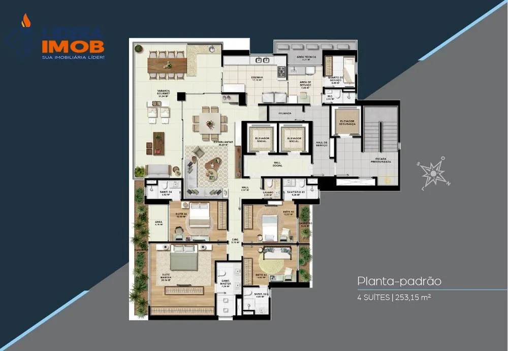 Apartamento, 4 quartos, 253 m² - Foto 14