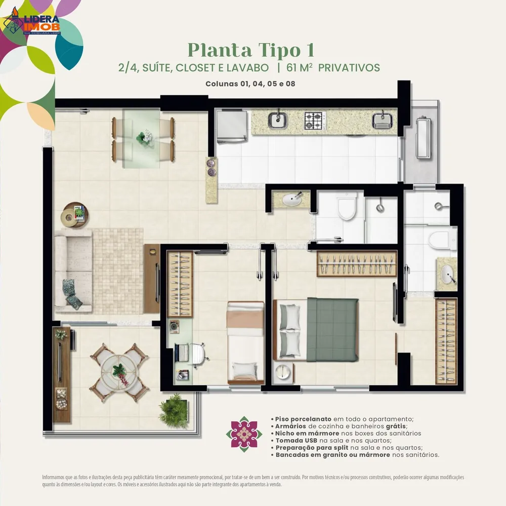 Apartamento, 2 quartos, 61 m² - Foto 6