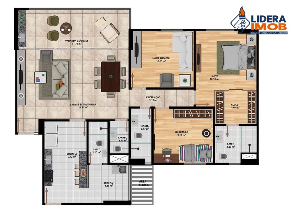 Apartamento, 3 quartos, 108 m² - Foto 7