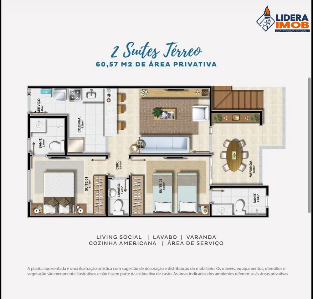 Casa, 2 quartos, 63 m² - Foto 13