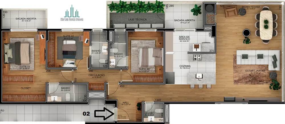 Apartamento, 3 quartos, 143 m² - Foto 8