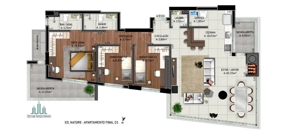 Apartamento, 3 quartos, 131 m² - Foto 9