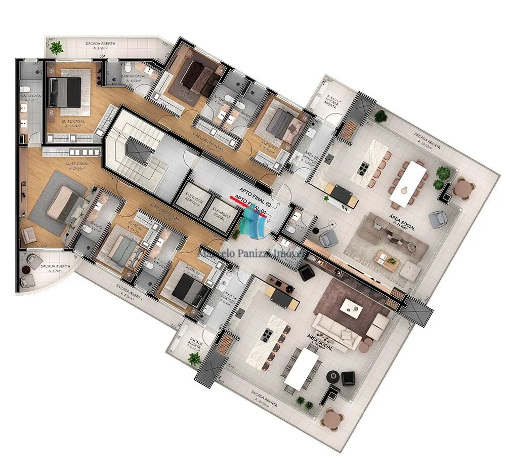 Apartamento, 3 quartos, 239 m² - Foto 12