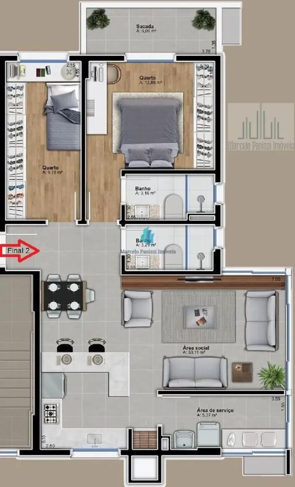 Apartamento, 2 quartos, 85 m² - Foto 16