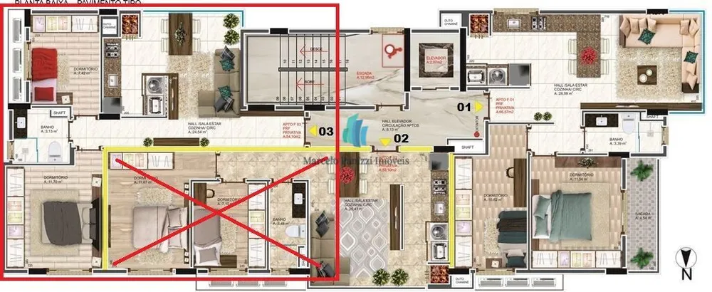 Apartamento, 2 quartos, 54 m² - Foto 9
