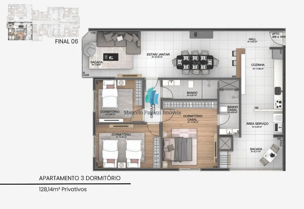 Apartamento, 3 quartos, 128 m² - Foto 20