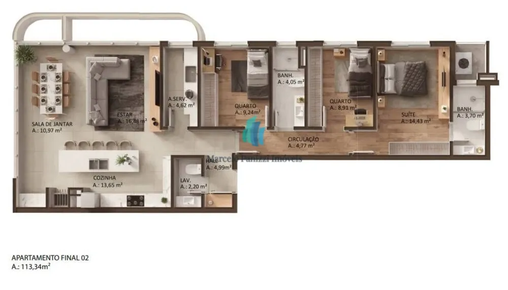 Apartamento, 3 quartos, 100 m² - Foto 13