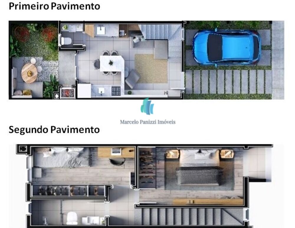 Sobrado, 2 quartos, 74 m² - Foto 1