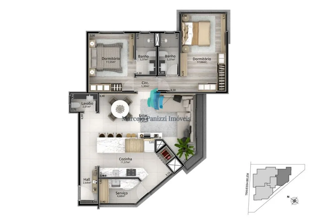 Apartamento, 2 quartos, 100 m² - Foto 16