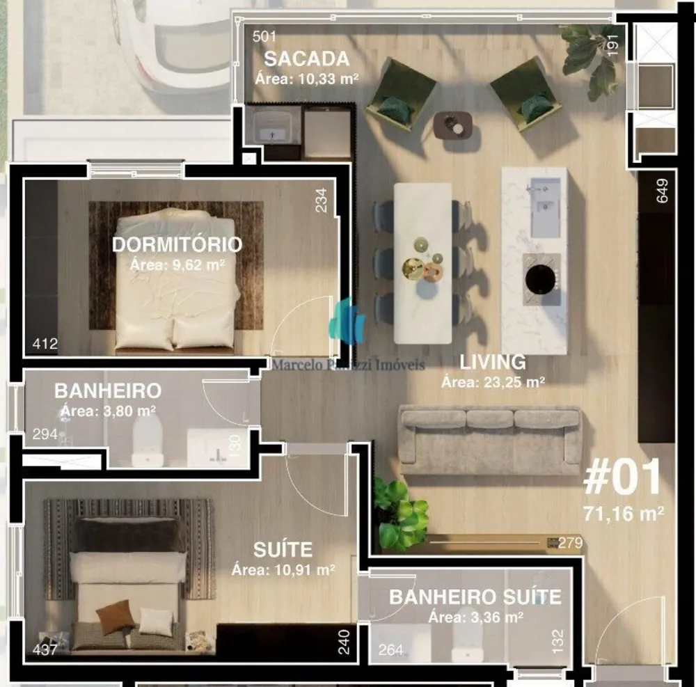 Apartamento, 2 quartos, 71 m² - Foto 2
