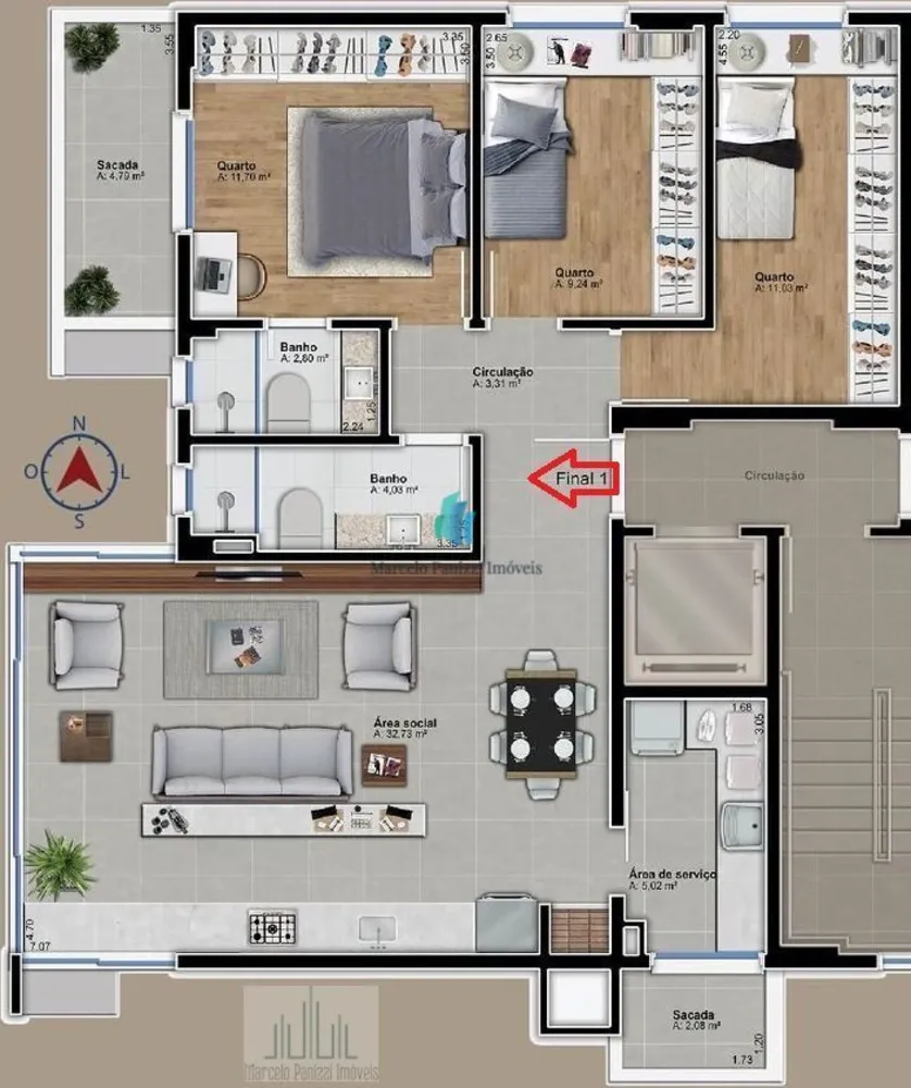Apartamento, 3 quartos, 104 m² - Foto 16