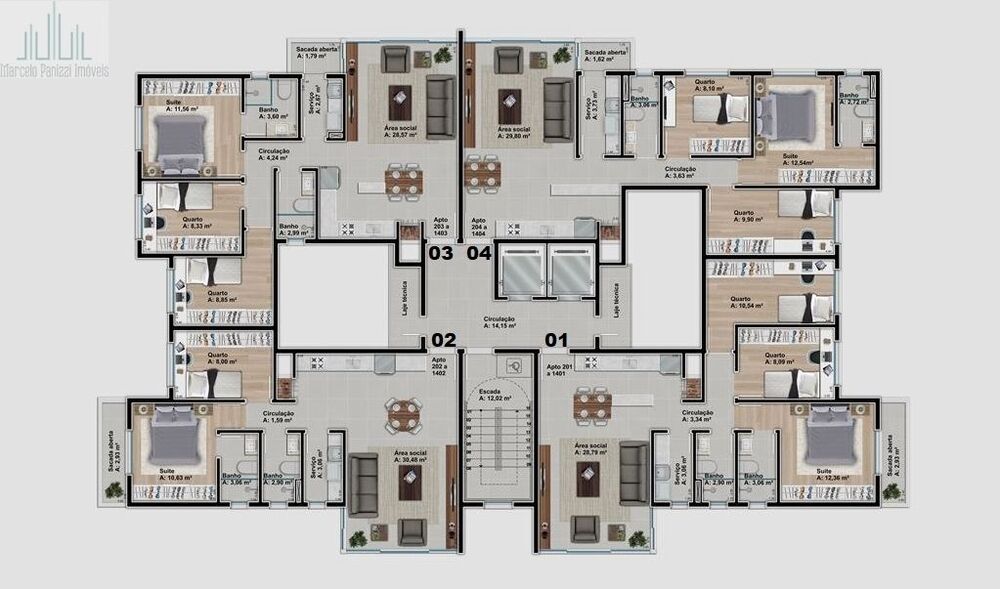 Apartamento, 3 quartos, 84 m² - Foto 1