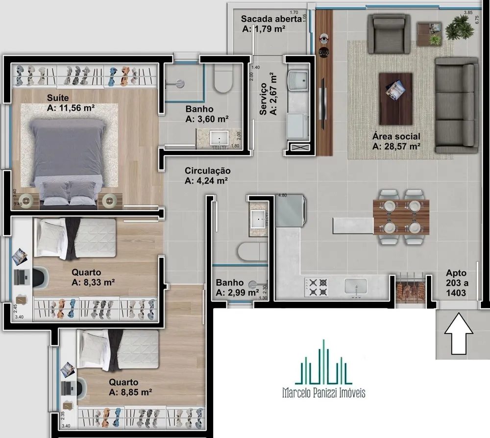 Apartamento, 3 quartos, 84 m² - Foto 14