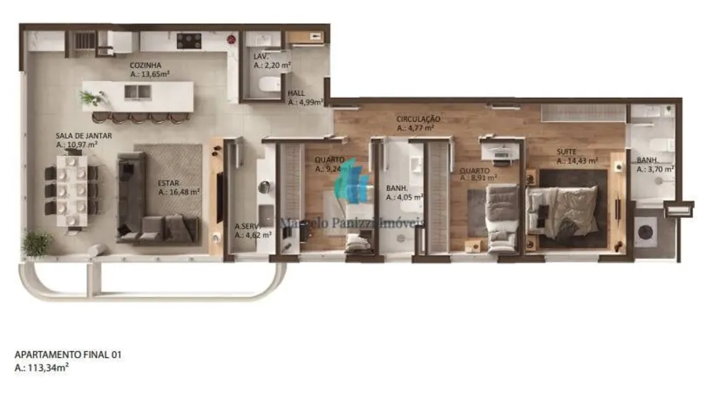 Apartamento, 3 quartos, 113 m² - Foto 13