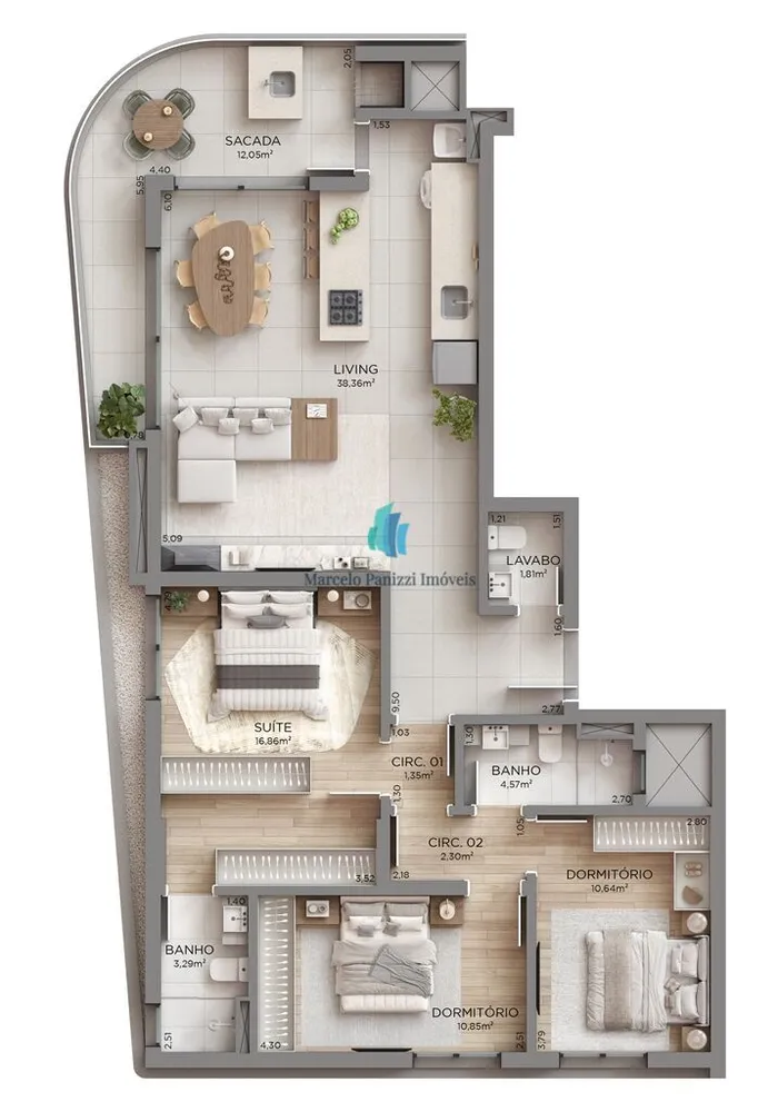 Apartamento, 3 quartos, 127 m² - Foto 9