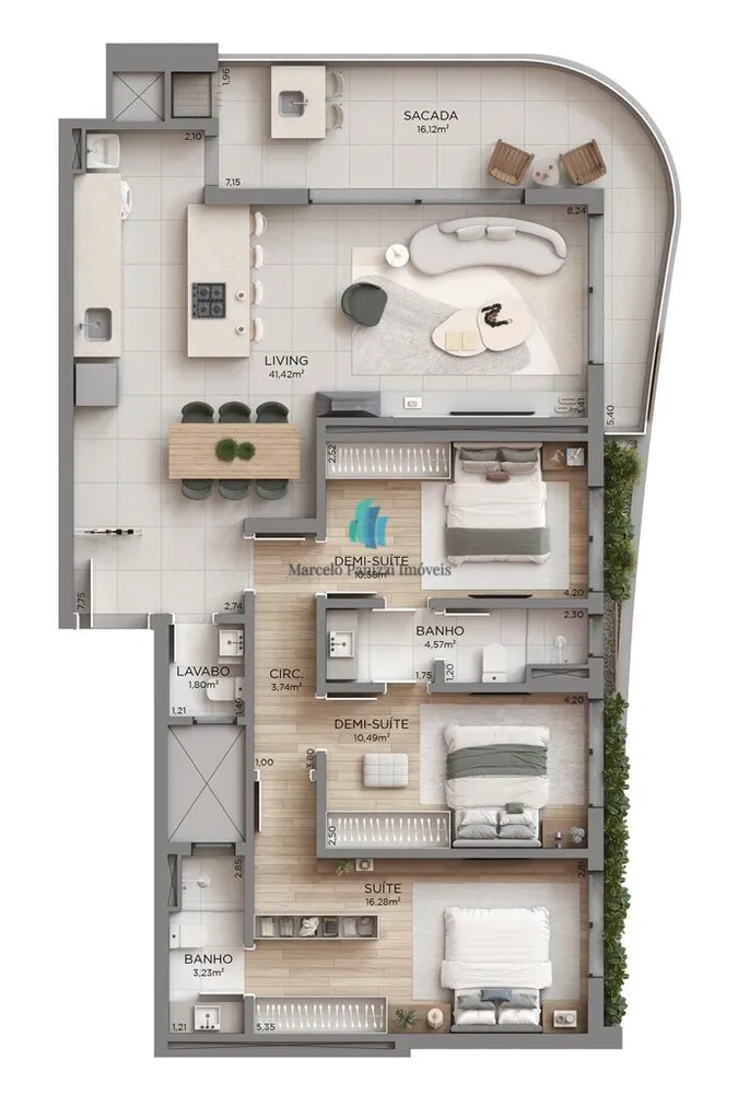 Apartamento, 3 quartos, 127 m² - Foto 3
