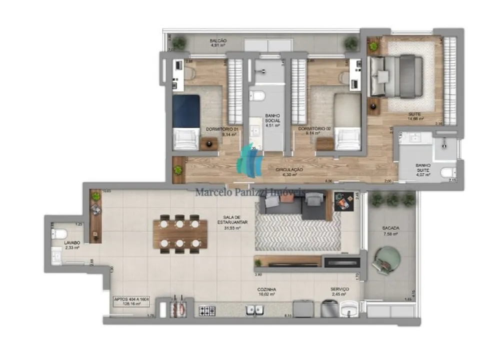 Apartamento, 3 quartos, 128 m² - Foto 15
