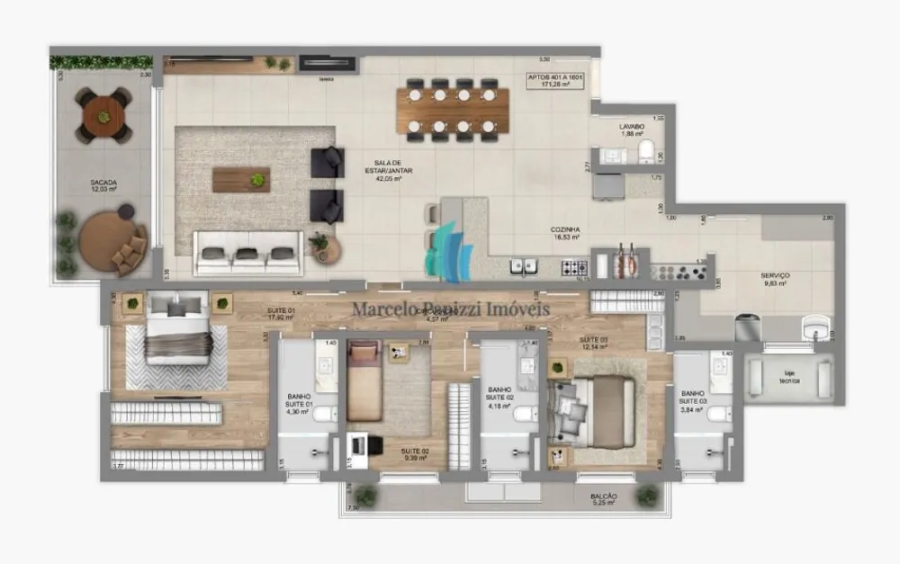 Apartamento, 3 quartos, 171 m² - Foto 16