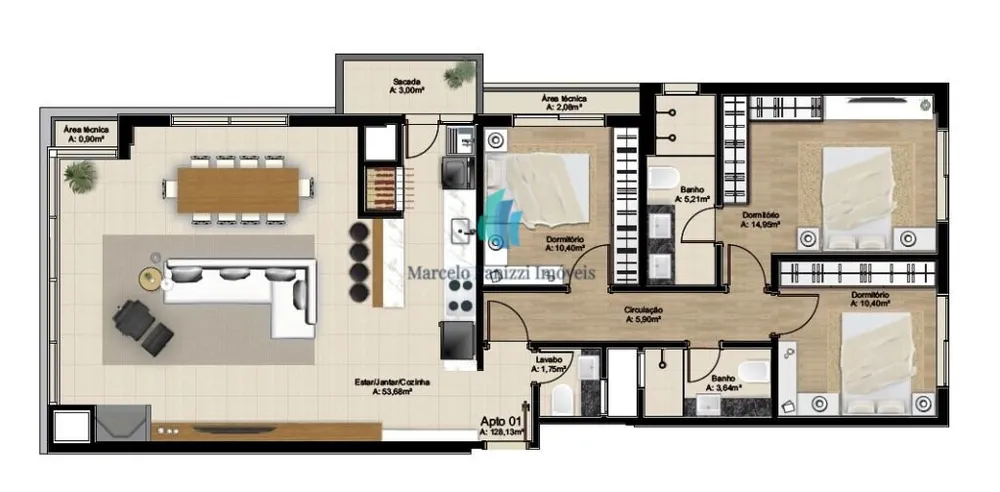 Apartamento, 3 quartos, 128 m² - Foto 16