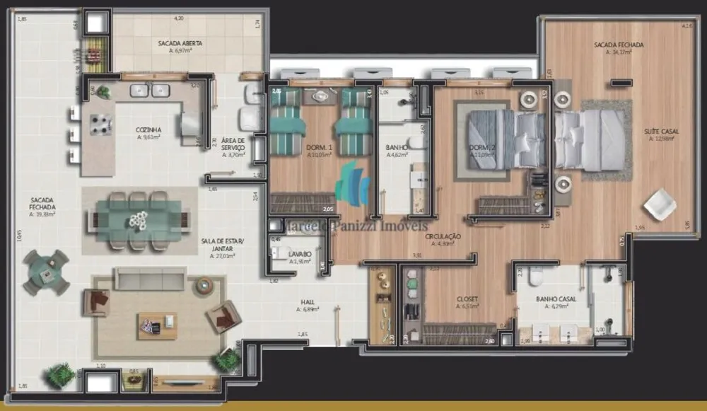 Apartamento, 3 quartos, 164 m² - Foto 8