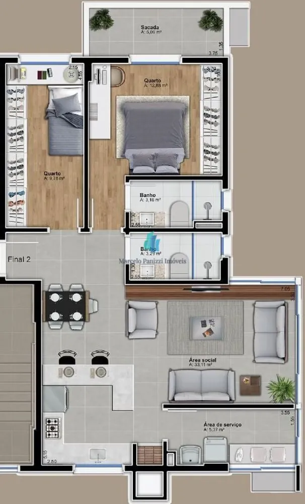 Apartamento, 2 quartos, 85 m² - Foto 13