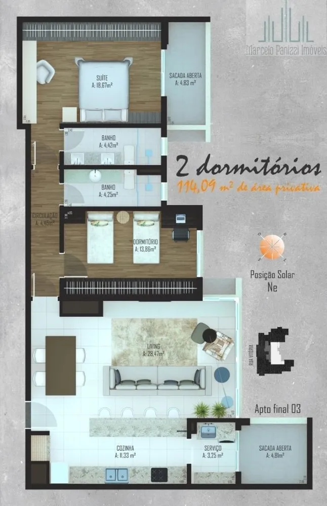 Apartamento, 2 quartos, 114 m² - Foto 6