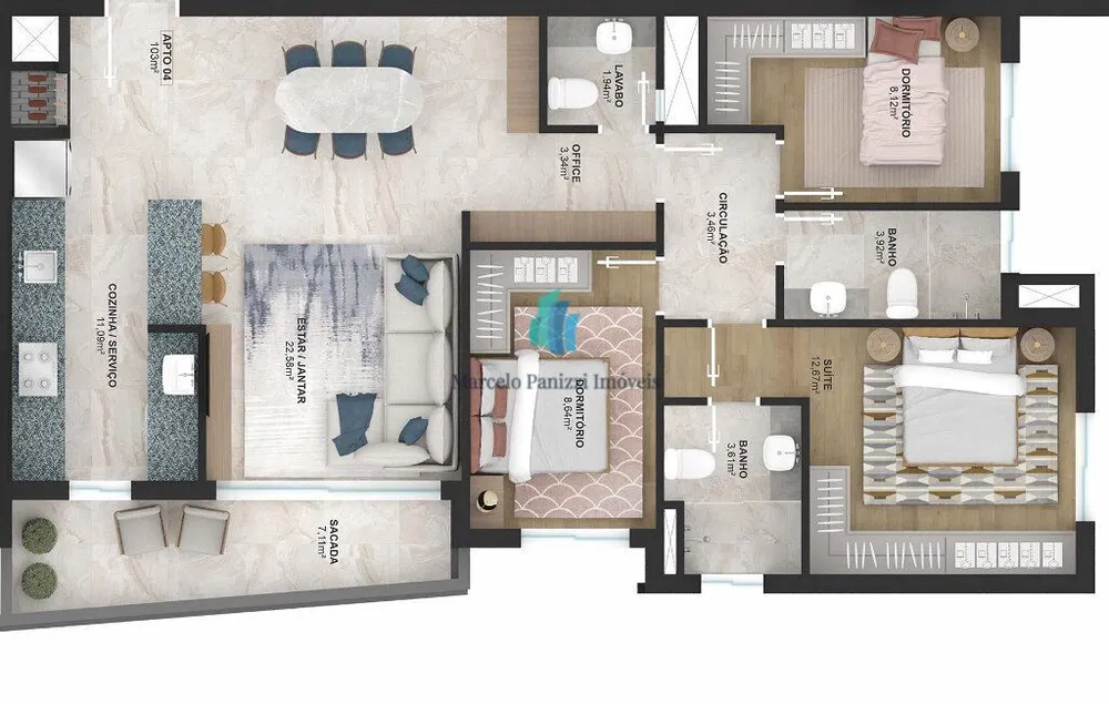 Apartamento, 3 quartos, 103 m² - Foto 6