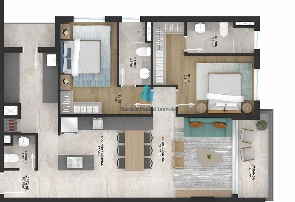 Apartamento, 2 quartos, 78 m² - Foto 5