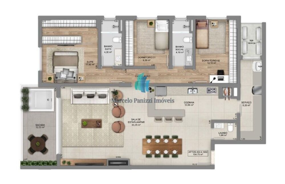 Apartamento, 3 quartos, 154 m² - Foto 14