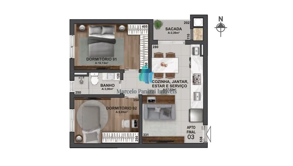 Apartamento, 2 quartos, 50 m² - Foto 6