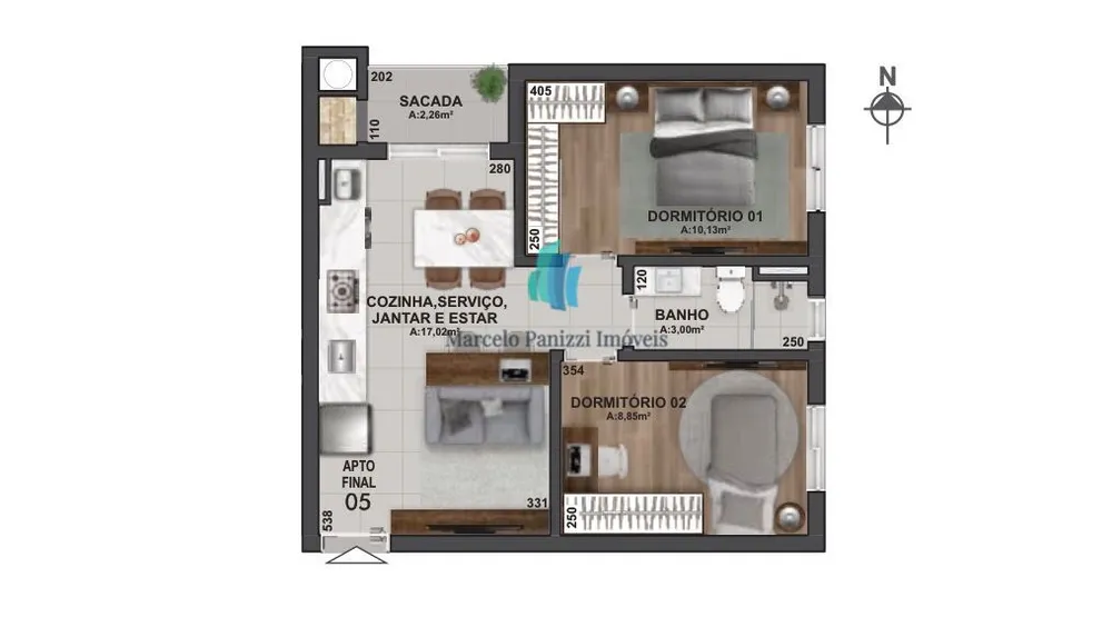 Apartamento, 2 quartos, 50 m² - Foto 7
