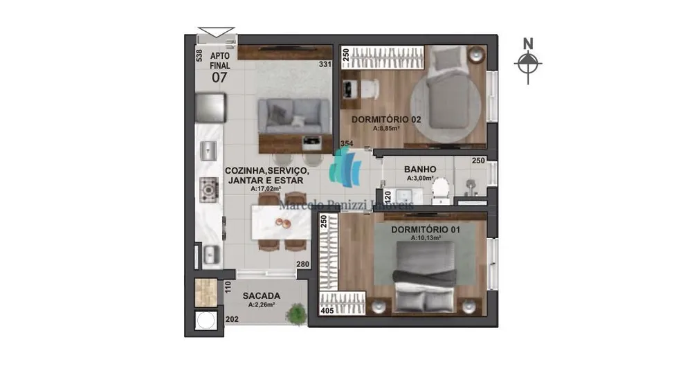 Apartamento, 2 quartos, 50 m² - Foto 8