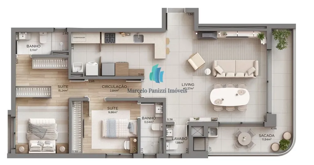 Apartamento, 2 quartos, 89 m² - Foto 14