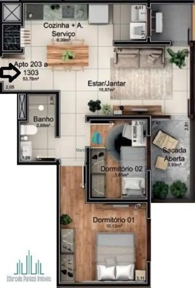 Apartamento, 2 quartos, 53 m² - Foto 11