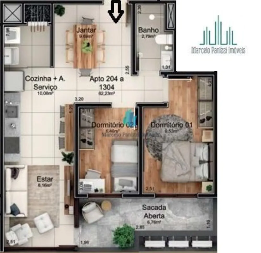 Apartamento, 2 quartos, 53 m² - Foto 13