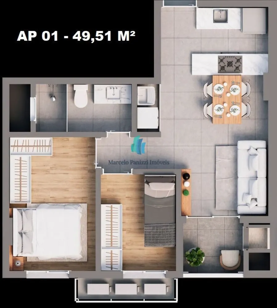 Apartamento, 2 quartos, 53 m² - Foto 9