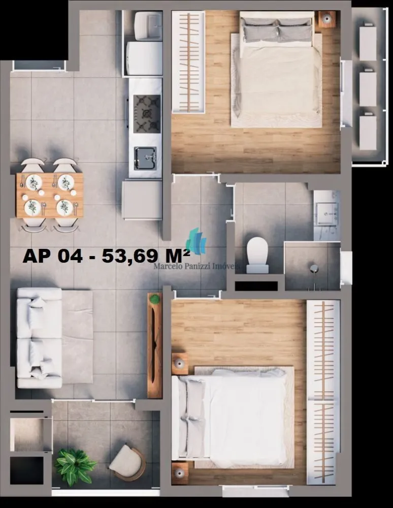 Apartamento, 2 quartos, 53 m² - Foto 11