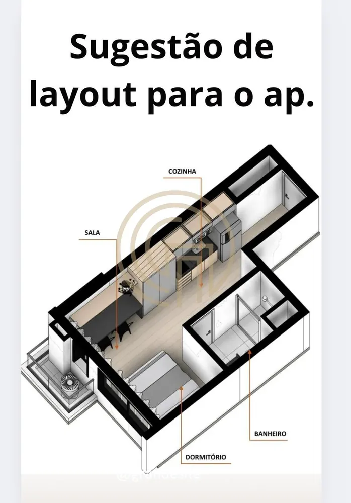 Apartamento, 1 quarto, 29 m² - Foto 1