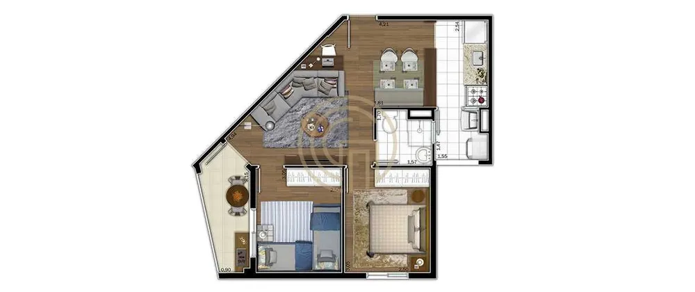 Apartamento, 2 quartos, 52 m² - Foto 16