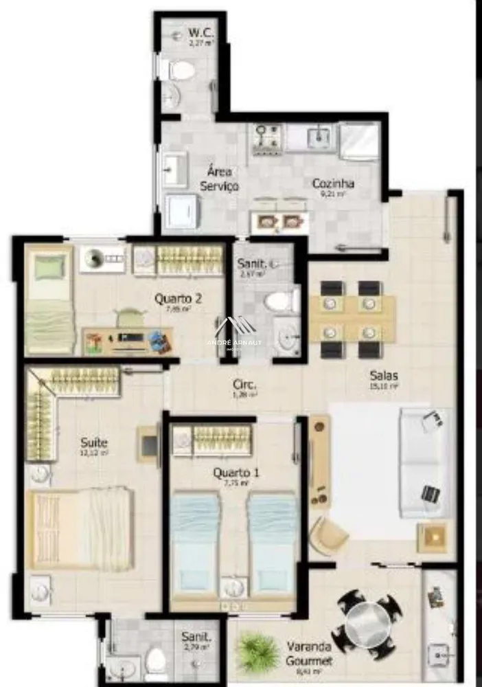 Apartamento, 3 quartos - Foto 4