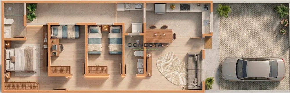 Casa, 3 quartos, 80 m² - Foto 2