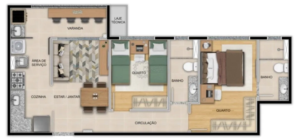 Apartamento, 2 quartos, 57 m² - Foto 12