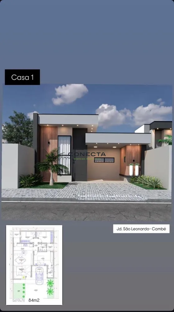 Casa, 3 quartos, 84 m² - Foto 1