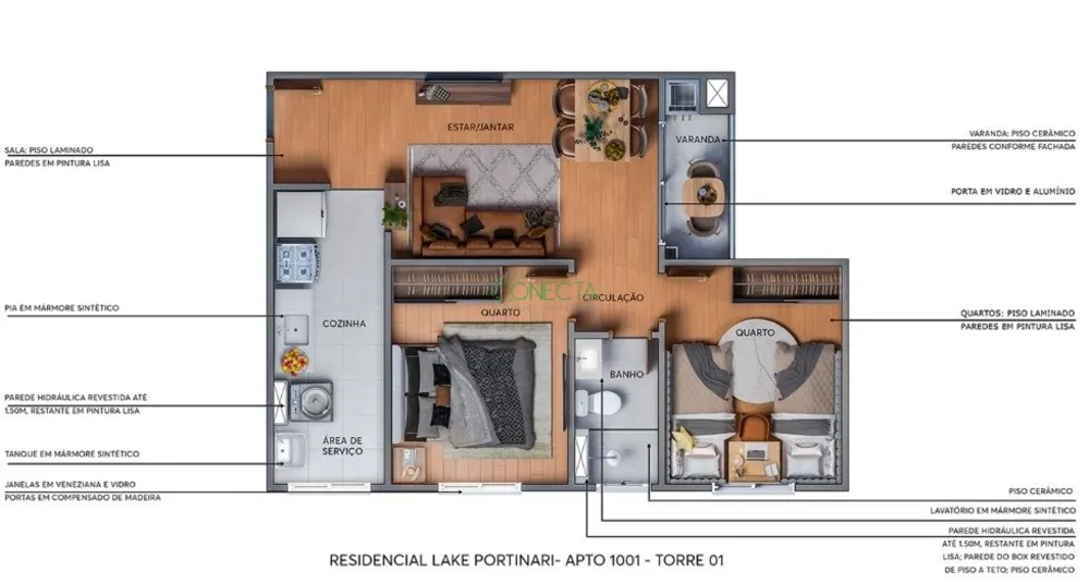 Apartamento, 2 quartos, 48 m² - Foto 2